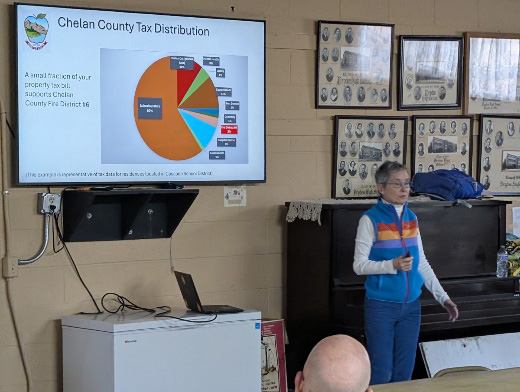 Michelle speaking to a group